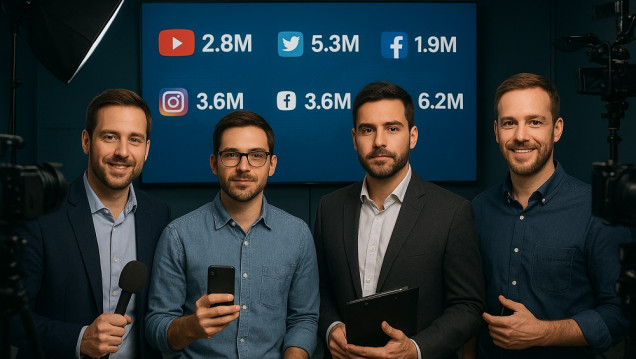 imagen Influencers de noticias: millones de seguidores y un perfil que se repite a nivel global 