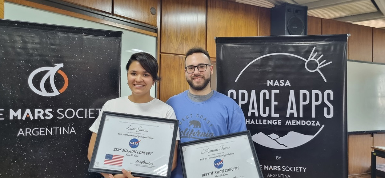 imagen Dos estudiantes de la UNCUYO ganaron un concurso en la NASA por diseñar una casa para habitar en Marte