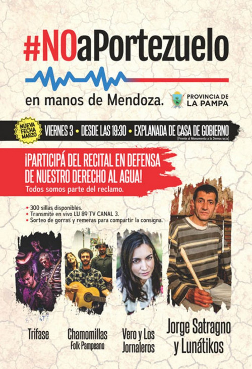imagen Polémico recital "Anti Mendoza" en La Pampa