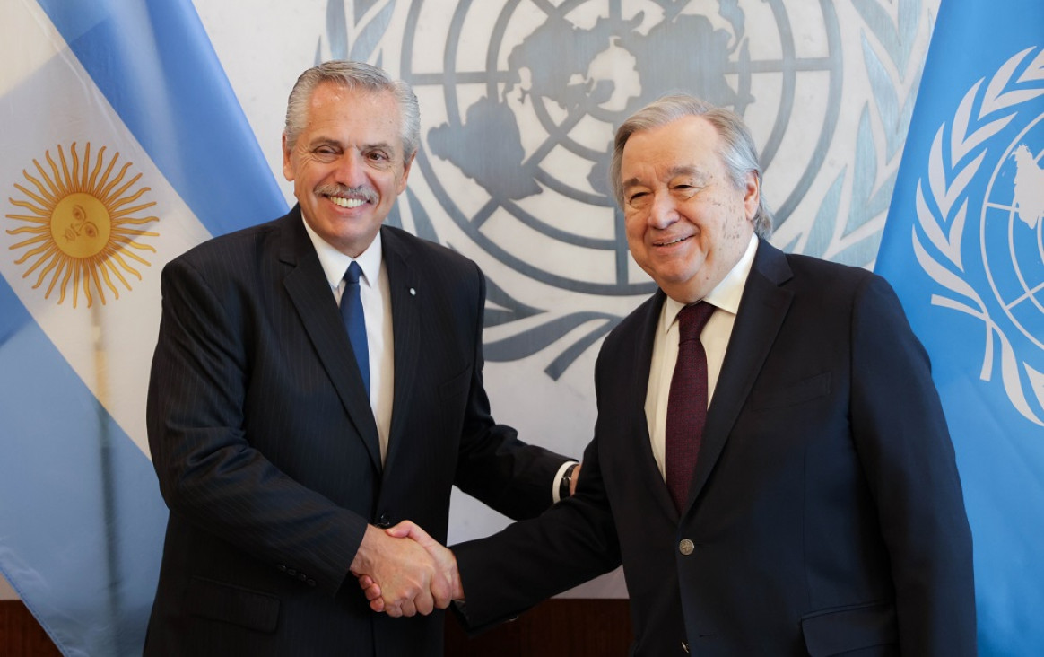 imagen Alberto Fernández le pidió al titular de la ONU retomar las negociaciones por la soberanía de las Malvinas