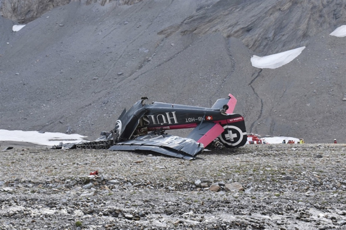 imagen Se desconocen las causas de la caída del avión en Suiza
