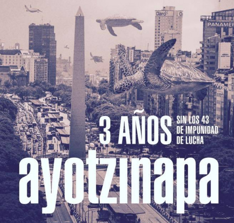 imagen Convocan a un acto a 3 años de las desapariciones forzadas en Ayotzinapa