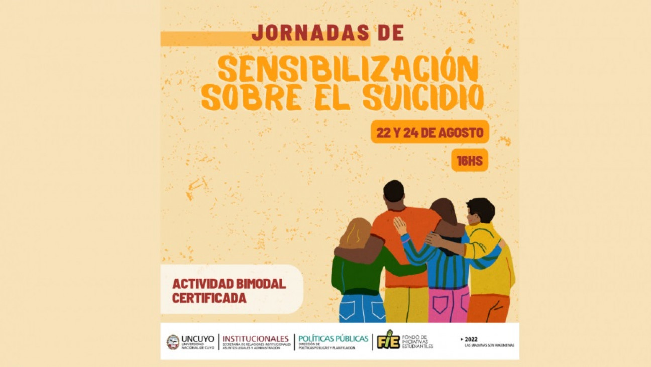 imagen Se realizarán jornadas de sensibilización sobre el suicidio en la UNCUYO