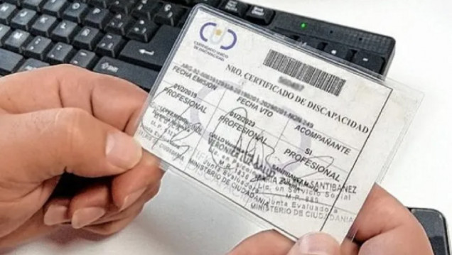imagen Prorrogarán por un año el vencimiento del Certificado Único de Discapacidad