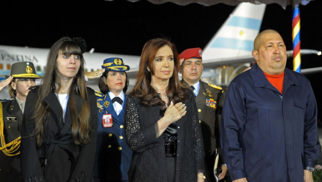 imagen Cristina y Chávez, reunidos por la integración