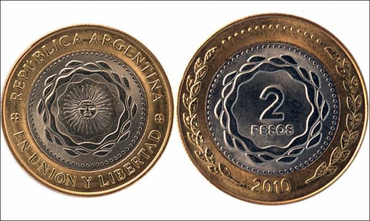 imagen Desde hoy entra en circulación la nueva moneda de dos pesos