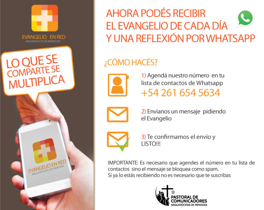 imagen Comparten el evangelio por WhatsApp