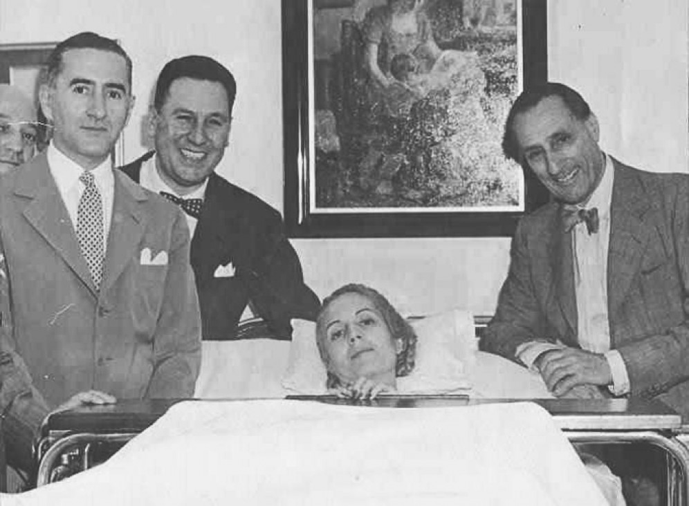 imagen Con débiles pruebas aseguran que a Eva Perón se le realizó una lobotomía antes de morir