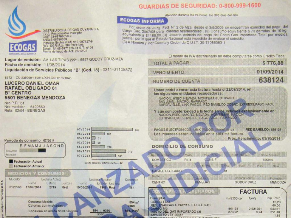 imagen Aumento del gas: llaman a no pagar 