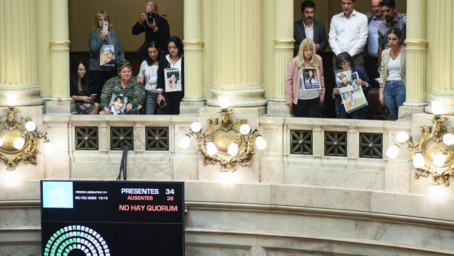 imagen Pese al reclamo de familiares de víctimas de tránsito, la oposición frustró debate por el Alcohol Cero