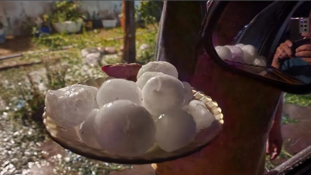 imagen Una fuerte tormenta de granizo causó graves daños en la zona Este