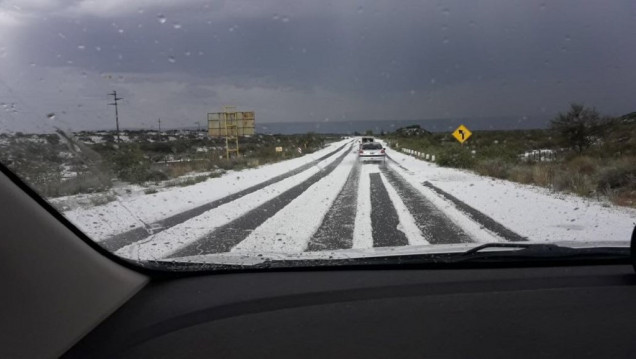 imagen Así lució Tupungato después del granizo