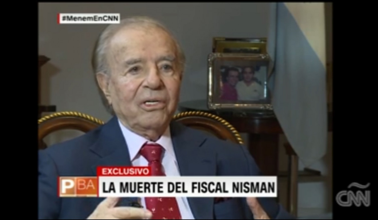 imagen Para Menem, a Nisman lo mandó a matar un sector del Gobierno de CFK