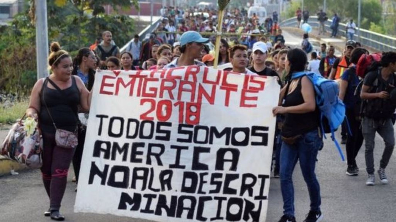imagen Ya llegó a Tijuana la primera caravana de migrantes hacia Estados Unidos