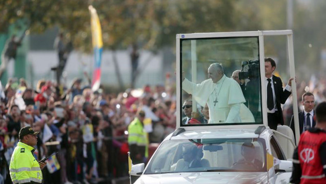 imagen Una Bogotá blindada y con ley seca recibe al papa Francisco
