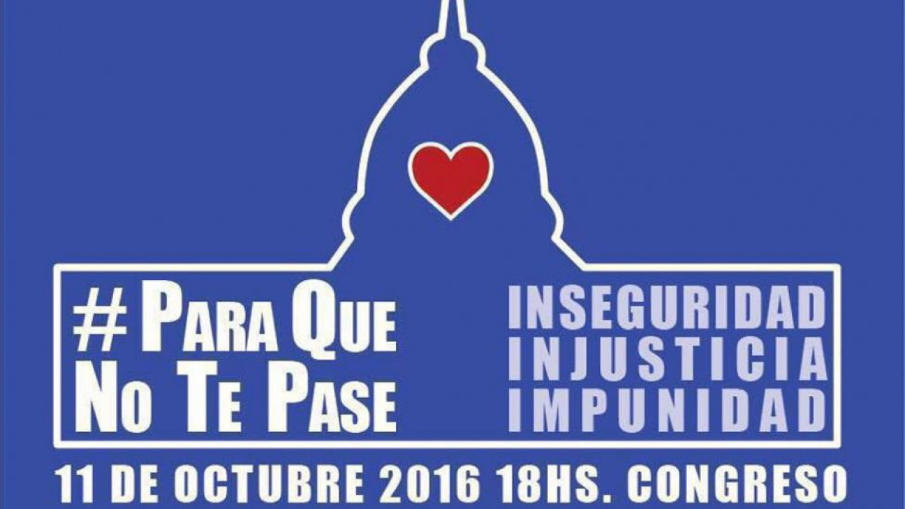 imagen Marchan contra la inseguridad bajo el lema "Que no te pase"