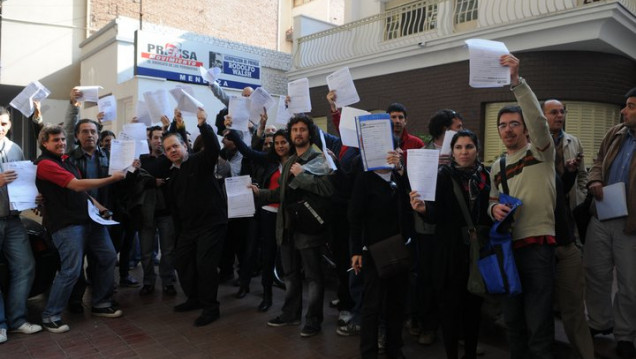 imagen Marcha de los trabajadores de Prensa de Mendoza