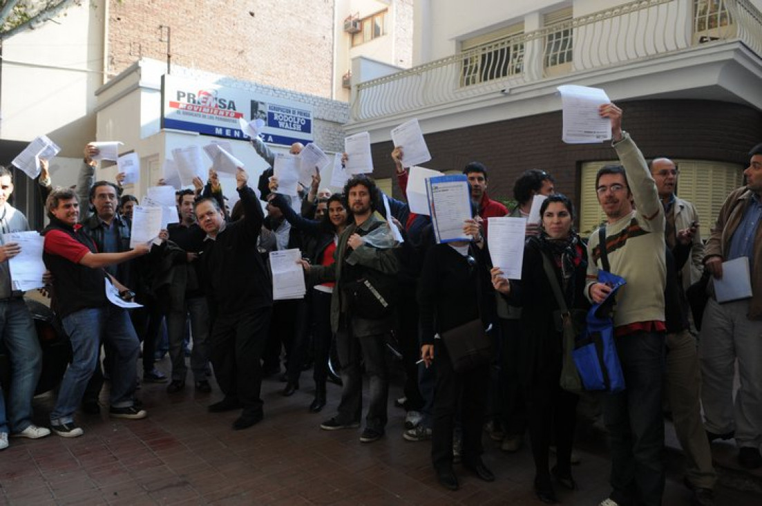 imagen Marcha de los trabajadores de Prensa de Mendoza