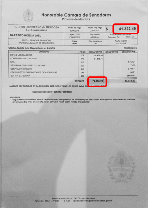 imagen Legisladores mendocinos llevaron sus dietas a más de $70.000