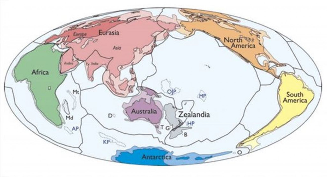 imagen Descubrieron nuevo continente: Zealandia